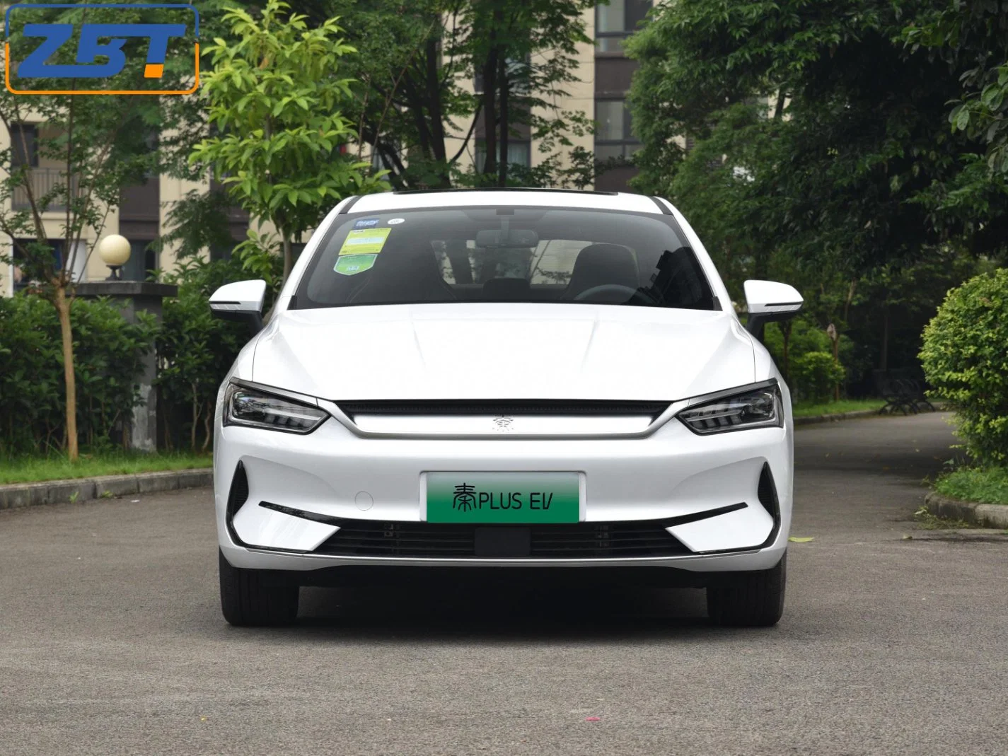 Fabricado na China NEDC, gama de 400 km, motor elétrico sem escovas, automático Auto compacto inteligente para veículos usados BYD Qin Plus EV com Menu inglês