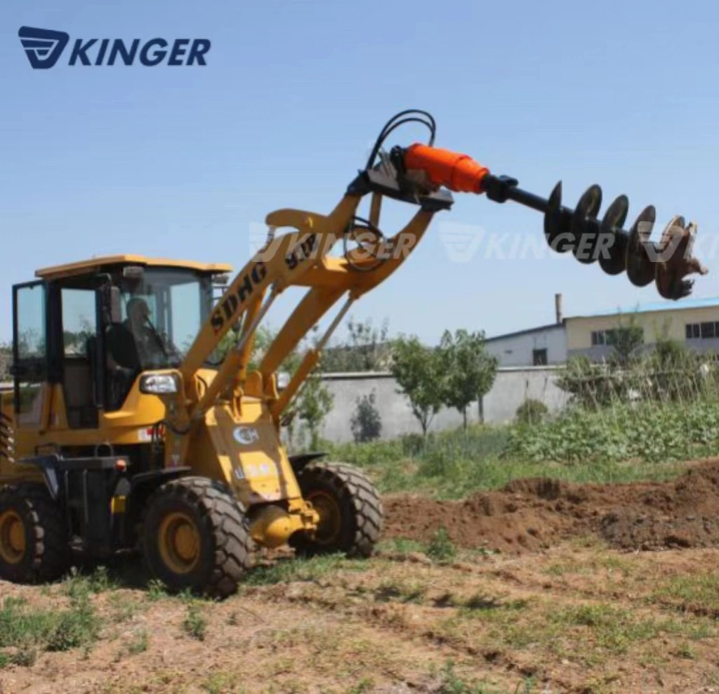 Kinger Hot Sale High Speed Earth Drill Fence Electric Pole Drilling Durable for 0.8ton-50ton Excavator