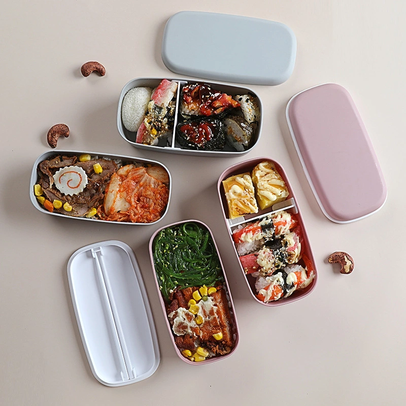 2-Layer Bento Box Lunch Boxfor Leak-Proof apilables, Niños y Adultos