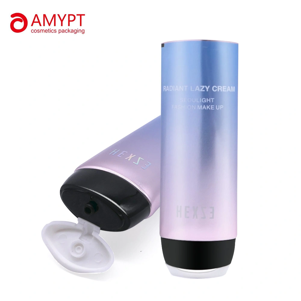 Oval Shape Aluminum Laminated Cosmetic Tube Plastic Packaging Tube with Flip Top Cap