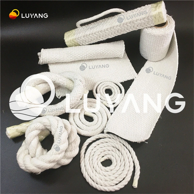 Reinforced with Fiberglass Stainless Steel Wire Pipe Hose Protection Fireproof Heat Resistant High Temperature Insulation Ceramic Fiber Tape