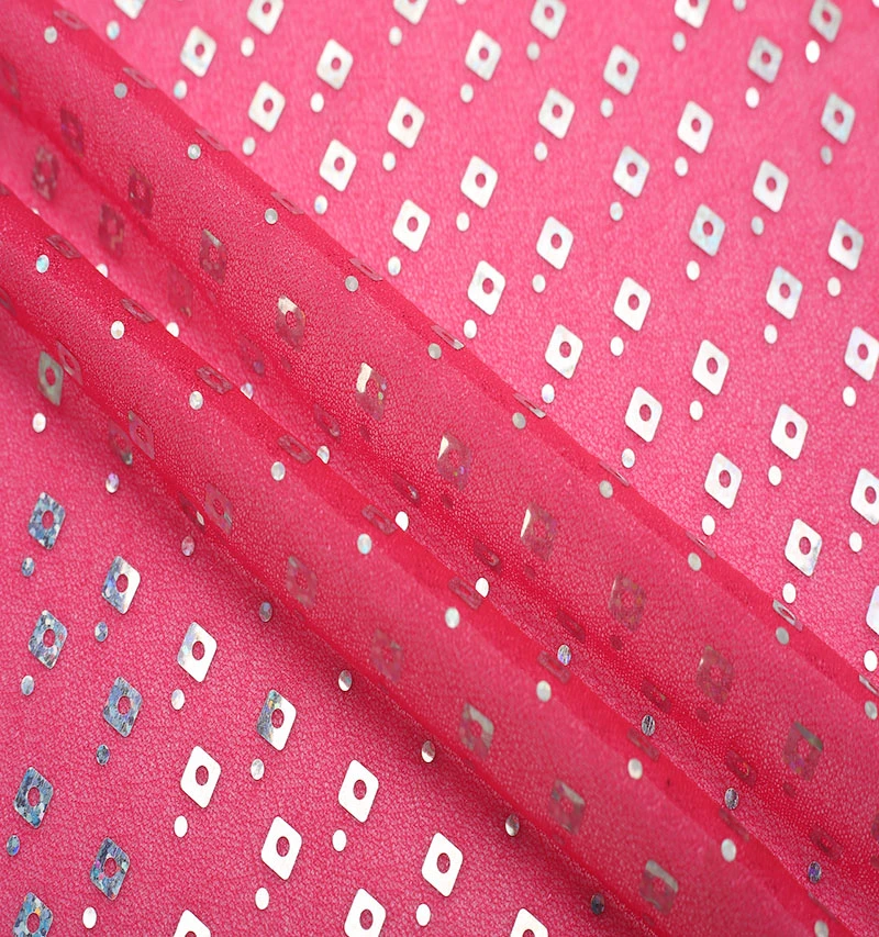 Coeur coloré de la conception de la conception d'impression feuille de polyester Tissu à mailles congelés bleu pour les filles" s robe Decroration bricolage