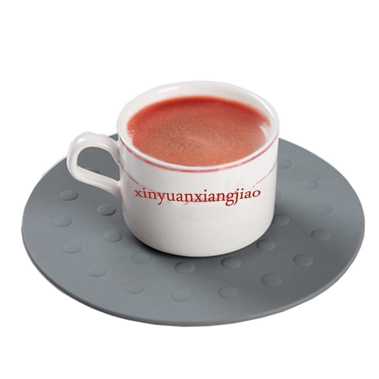 Promotion Gift Custom Logo Reusable Heat Insulation Coaster Silicone Cup Mat