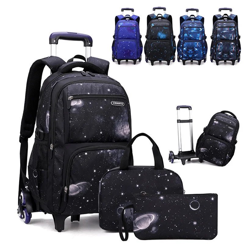 Trolley Schultasche 3pieces Schulrucksack mit Trolley