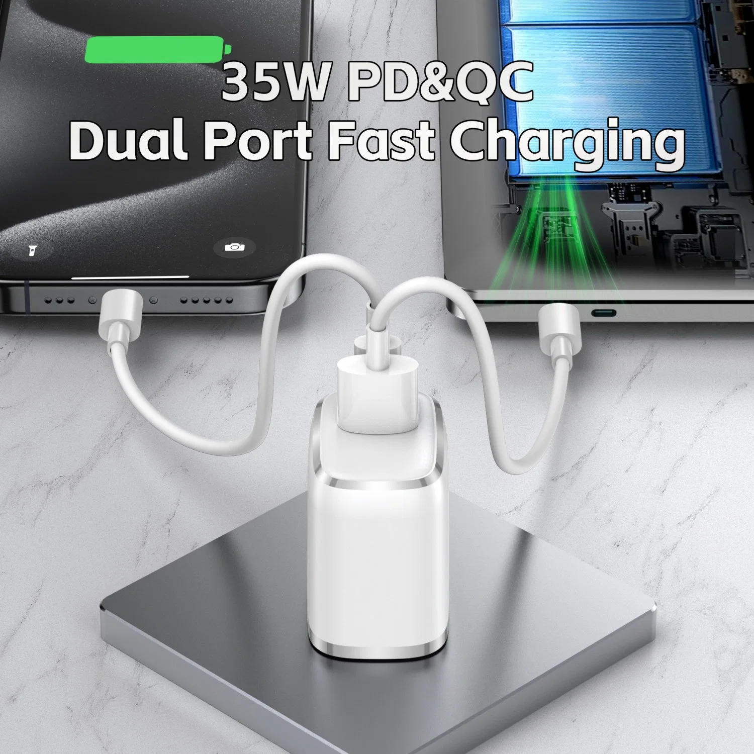 Phone Accessories PC Fireproofing Shell Fast Charger GaN 30W Pd Wall Charger & Adapter for Samsung Huawei Oppo Vivo iPhone