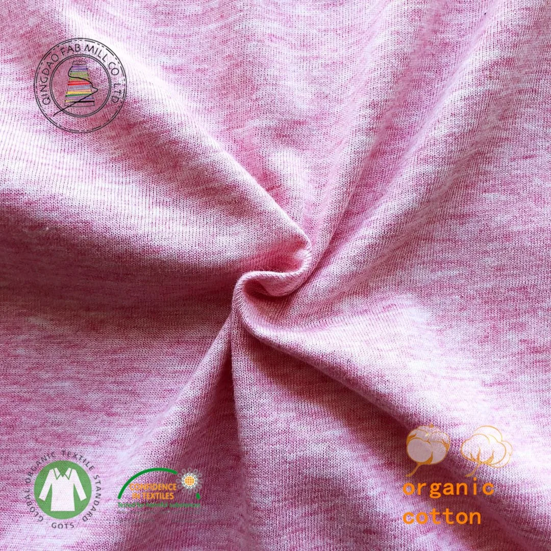 High quality/High cost performance  100%Organic Cotton Knitting Jersey Fabric for T Shirt (QF18-3000 130GSM)