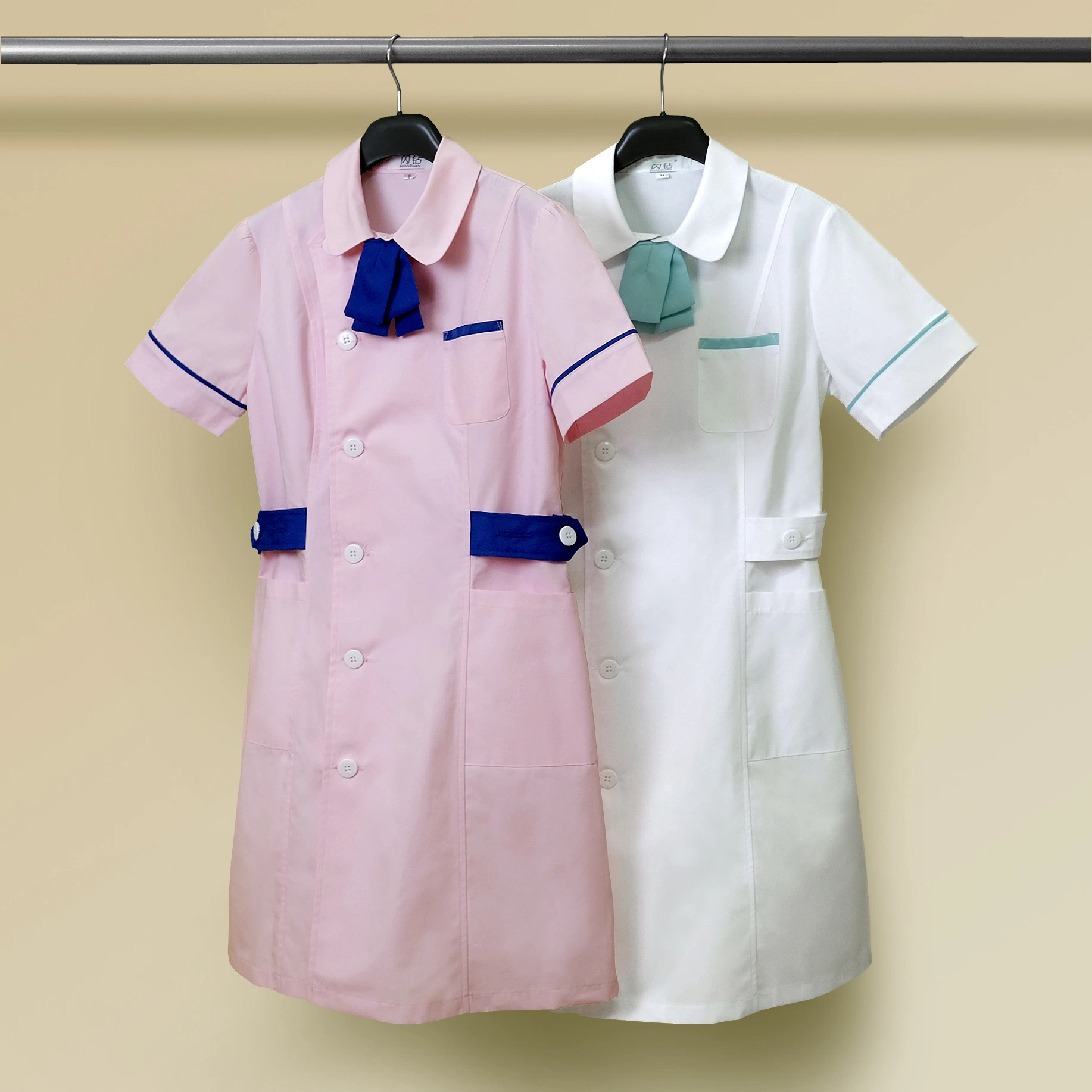 100% Baumwolle Männlich Krankenhaus Uniform Krankenschwester Medizinische Schrubbe Multi Pocket Herren Scrub Top und Cargo Hose