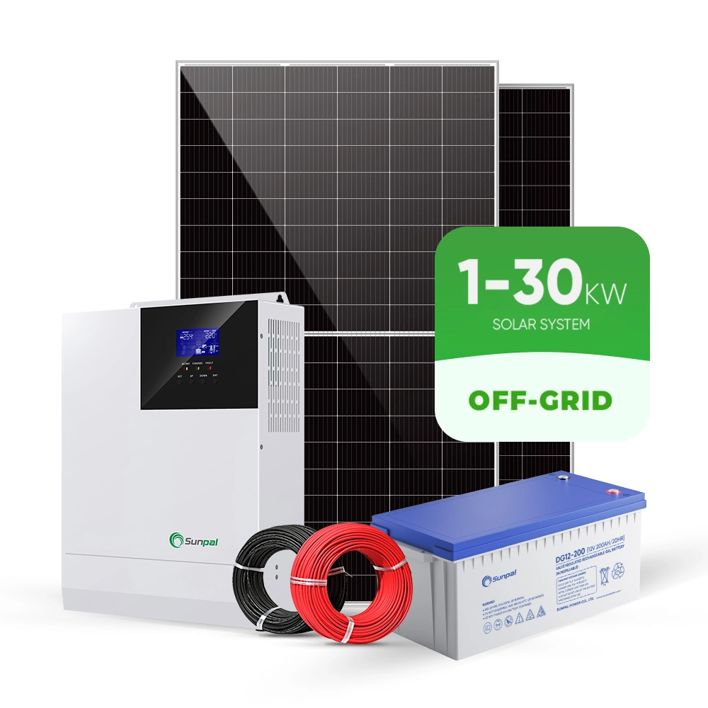 Sunpal Sohigh 5kw 7K 10 kW completa fuera de Grid Solar Sistema con sistemas de aire acondicionado