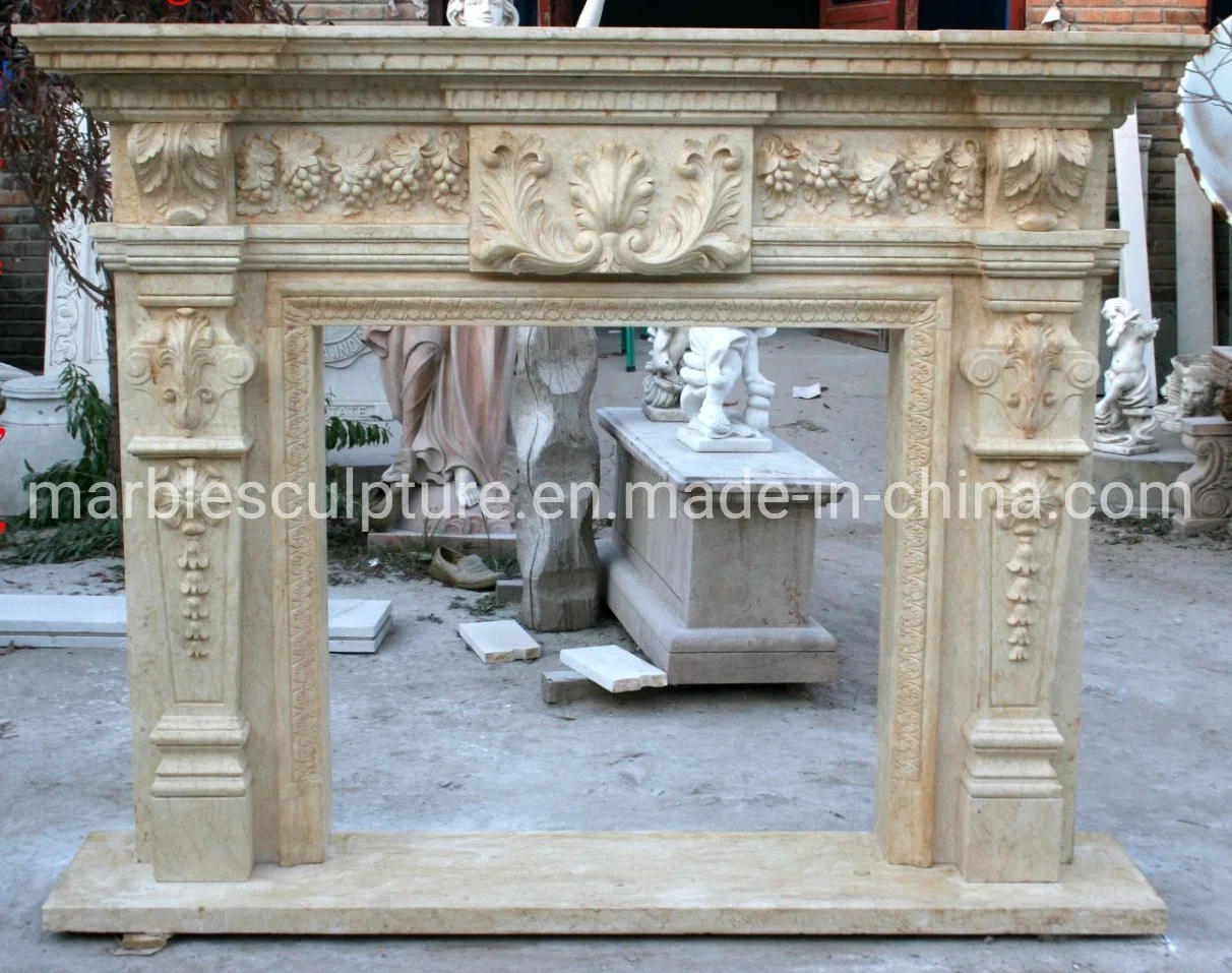 Natural Stone Custom Production Marble Fireplace (SY-MF318)