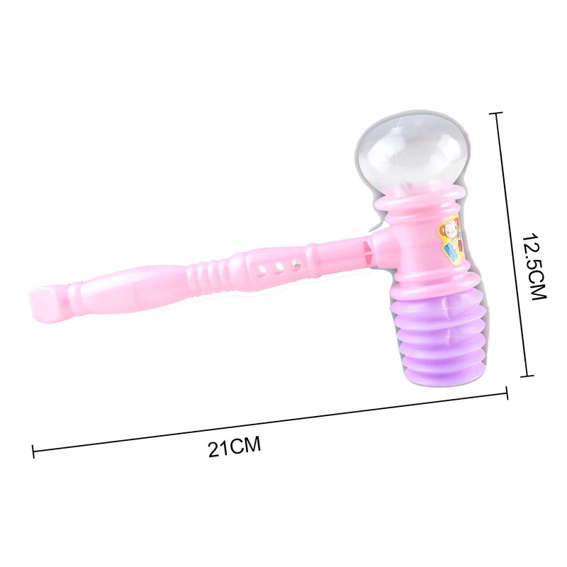 OEM/ODM Promotion Fun Noise Maker Handle Hammer Candy Toy Kids Plastic Noisy Whistle Hold Sugar Toy Funny Toy Hammer