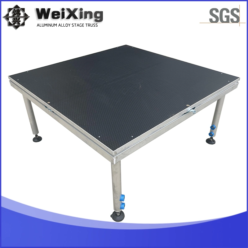 USINE DE Weixing DE 4 PI*4 PI Vente directe aluminium Custom Wedding Performance réglable Scène équipement extérieur portable concert Stage