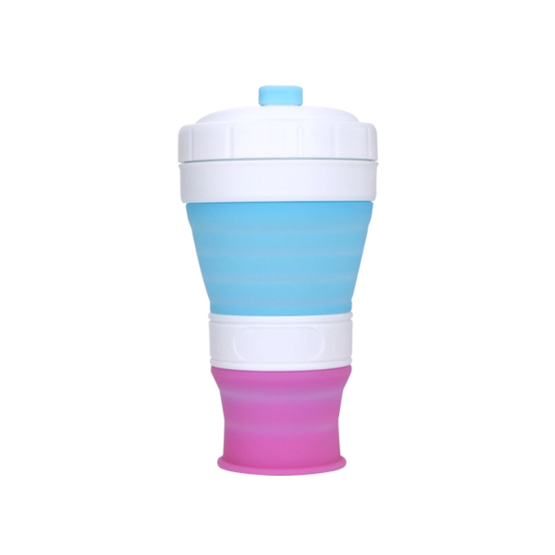 Portable Tableware Gift Mug Coffee Cup Silicone Foldable Water Bottle for Travel