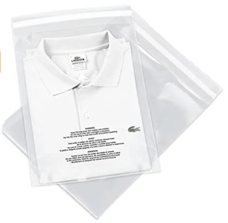 حقيبة تغليف بلاستيكية شفافة شفافة شفافة شفافة شفافة وشفافة ذاتية اللصق للملابس المجوهرات والملابس