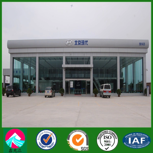 Steel Structure Building with Curtain Glass Wall for Car Showroom (XGZ-SSB090)