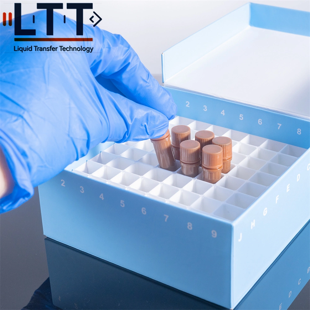 Branded Medical Lab Cold Cryogenic Vials Mini Freezer Box Storage 81 100 Well Cardboard Paper Cryogenic Vial Storage Freezer Tube Box