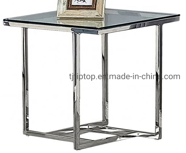 Luxury Living Room Furniture with Stainless Steel Leg Coffee Table