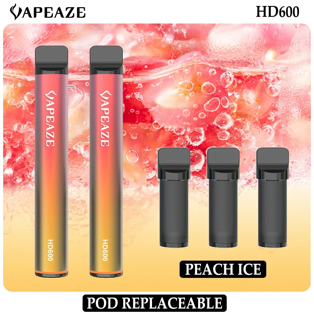 Replaceable Pods 2ml Vaporizer 600 Puff Pen Style High-Quality Disposable Electronic Cigarette