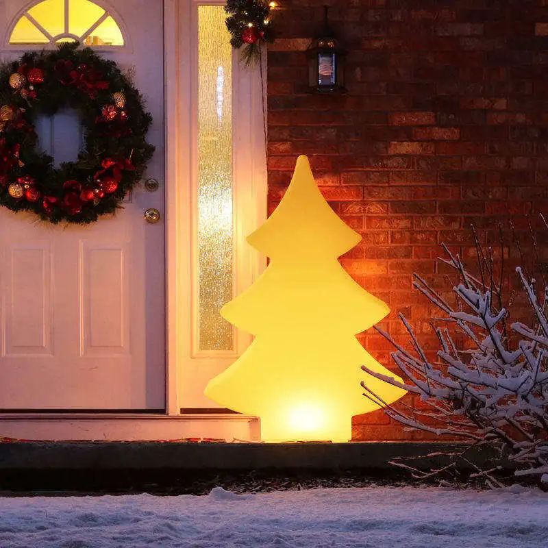 Candeeiro LED PE de plástico claro para árvores de Natal