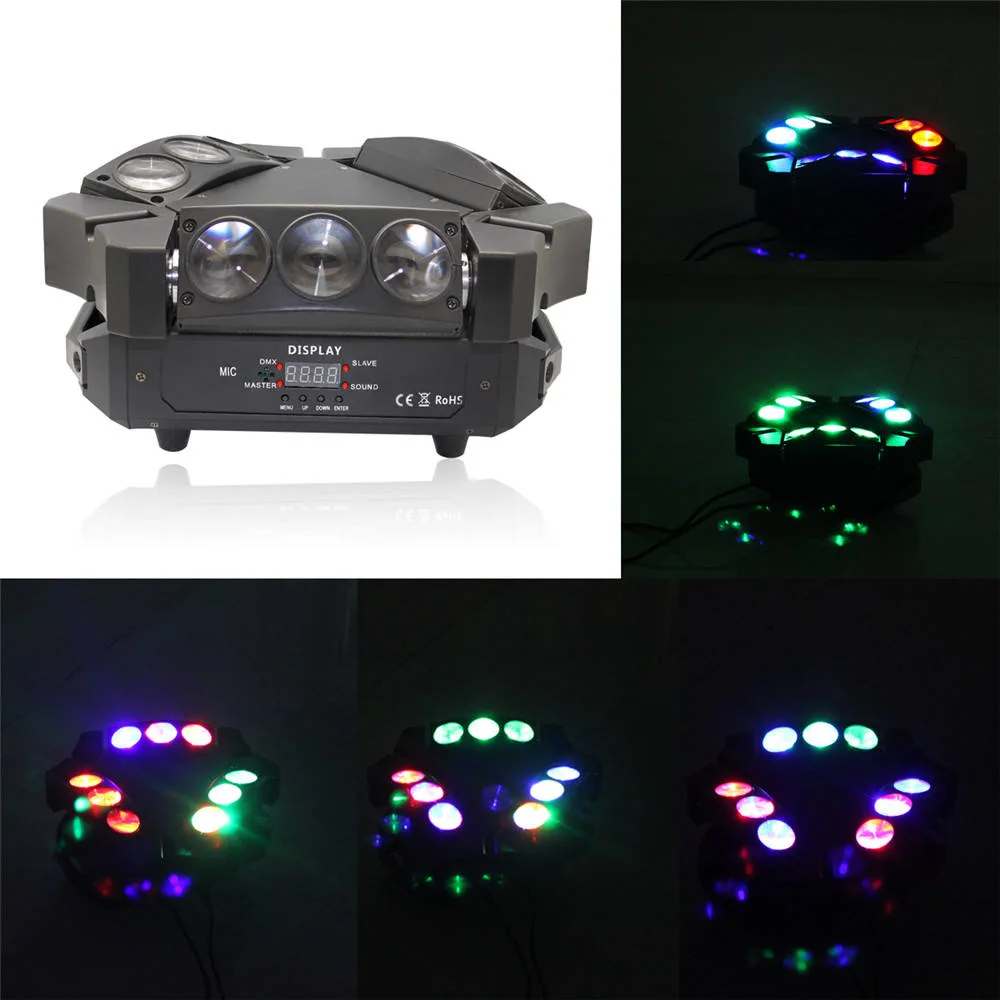 LED Mini 9 Head Bird Shaking Head Stage Effect Light