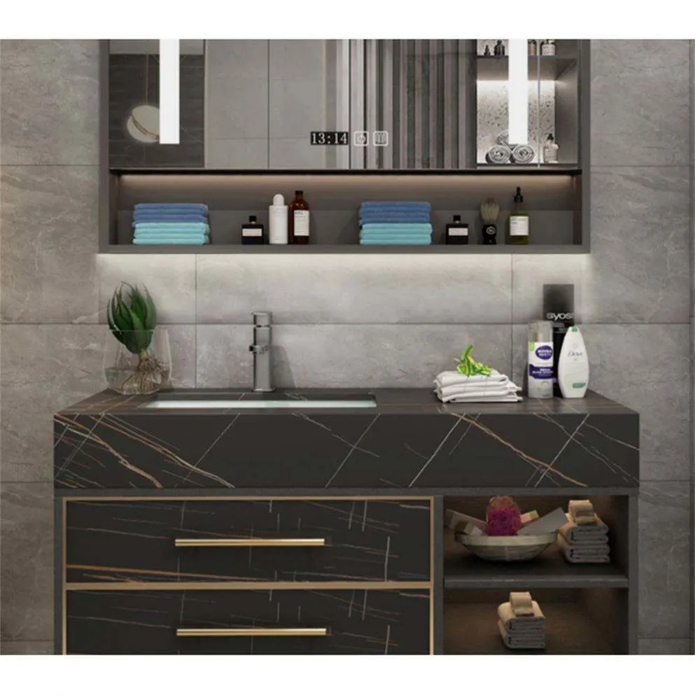 Taula Furniture 9mm Indoor Carara Sintered Stone Bathroom Countertop