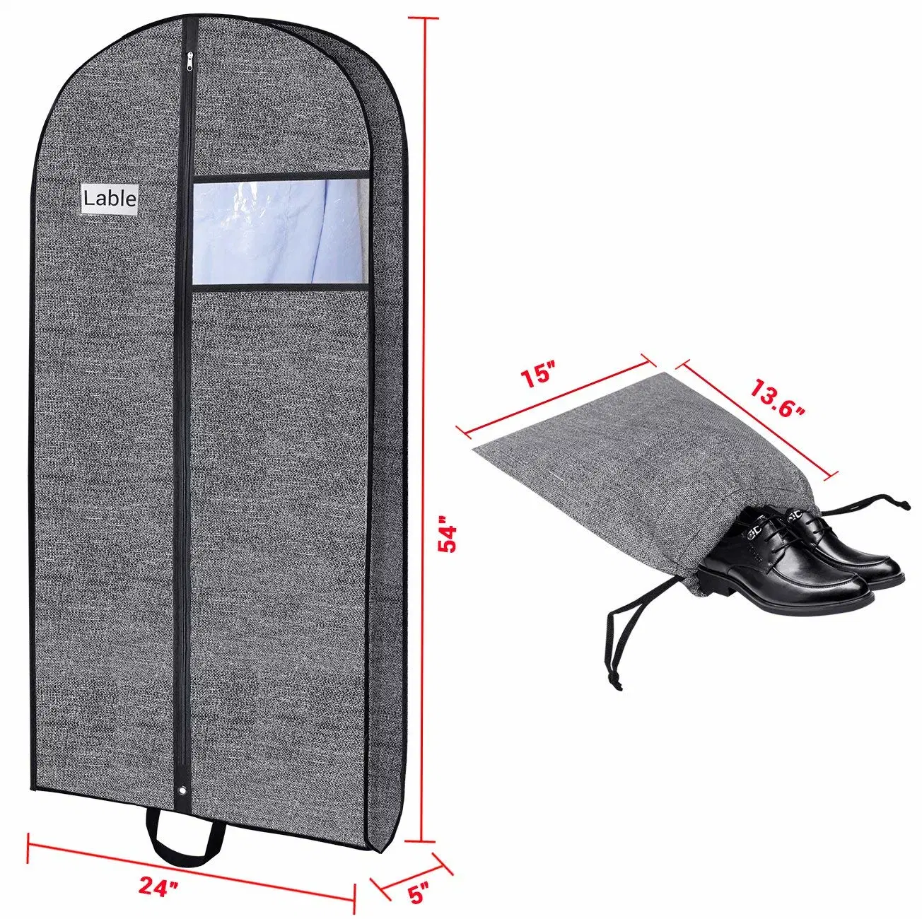 Костюм из нетканого материала чехол одеваются Dustproof Garment Bag with Металлическая дыра