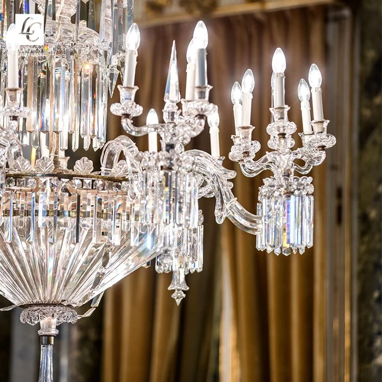 Lustre francês luxo Crystal quarto Villa escadaria Branch lustre