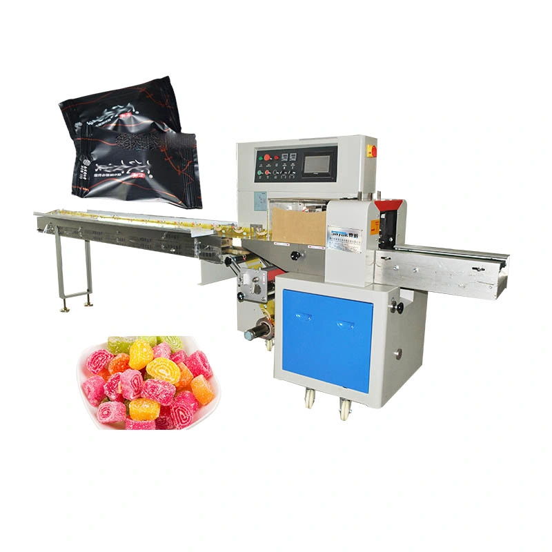 Fruit-Flavored Soft Candy Back Stretch Film Flow Packing Machine Individual Pack