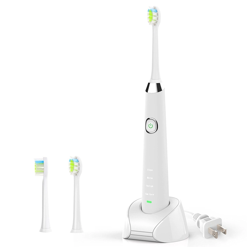 OEM Adult Rechargeable Sonic Electric Toothbrush with Double Brush Heads