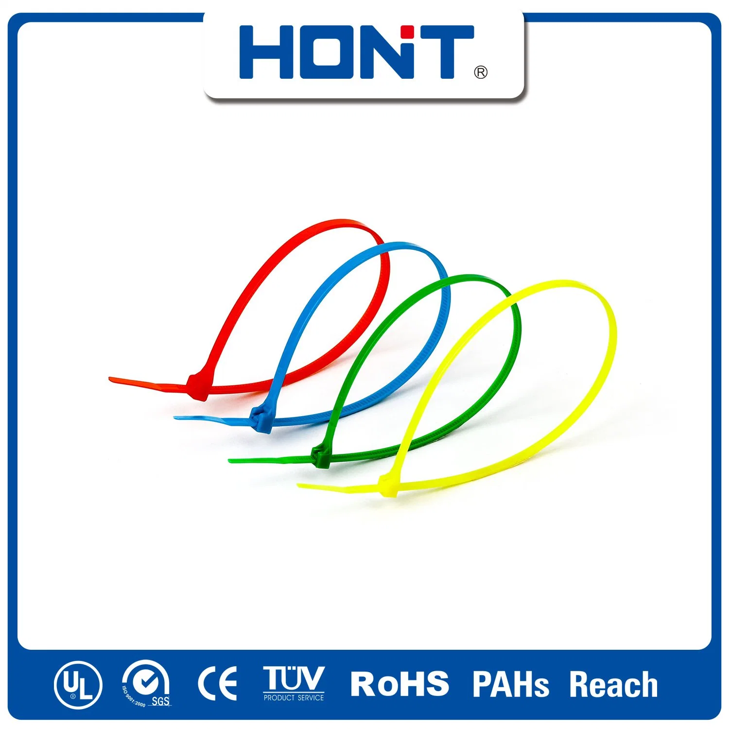 Hont Nylon + bolsa de plástico adhesivo/bandeja de cartón de exportación de la etiqueta etiqueta Tie Zip con CE