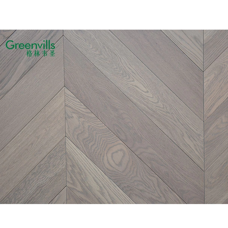 Hottest! 45 Degree White Oak Wood Flooring Chevron Parquet for Indoor