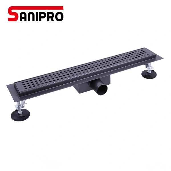 Sanipro 304 Stainless Steel Linear Floor Drain Powder Coated Shower Drain with Ce Certificate