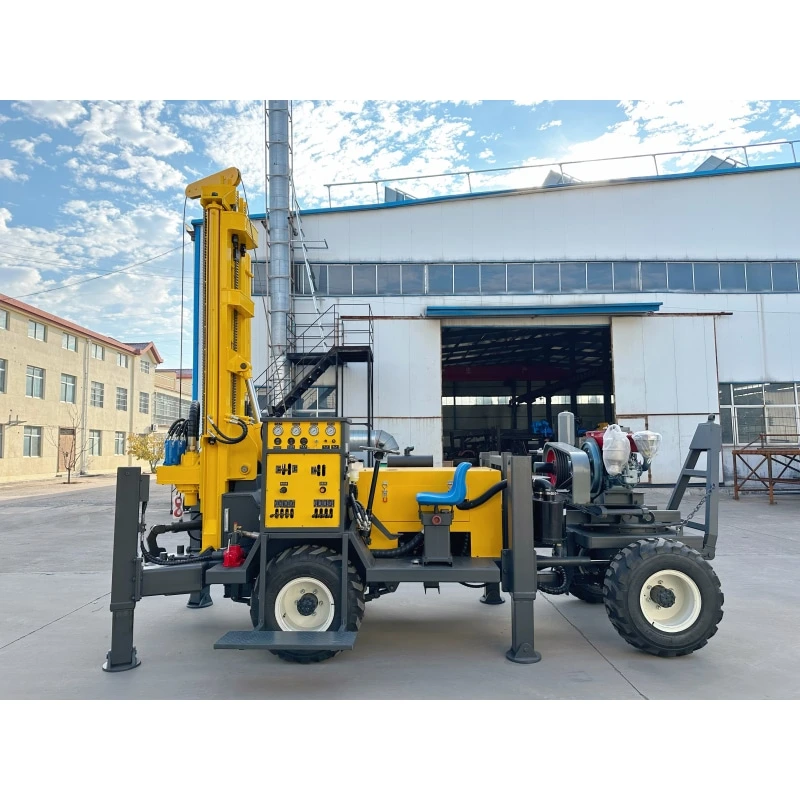 Trailer Mounted 260m Depth Linyi Wh260 Big Diameter Hydraulic Water Well Drilling Rig and Mud Pump