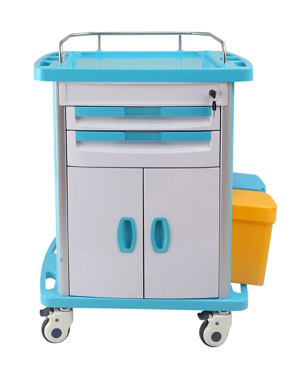 [MT650P] ABS Medicine Distribution Trolley and Cart with Drawers for Medical, Emergency, Logistic, Laundry, Treatment, Anesthesia as Hospital Furniture