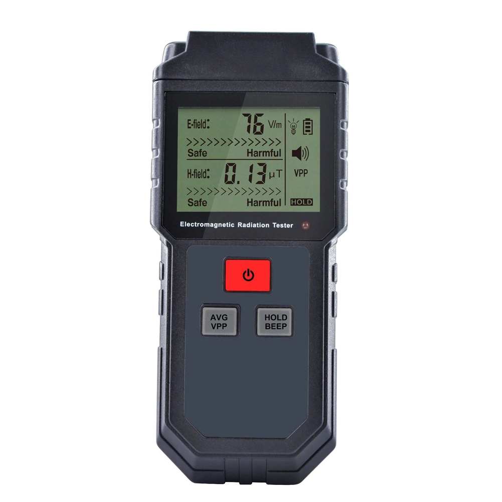 Et825 Radiation Meter Antislip Safety Data Locking Electromagnetic Detector Smart Monitor ABS Measuring Radio Wave LCD Display