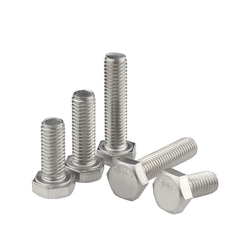 SUS304/316/316L/A2/A4 Stainless Steel Hexagon Head Bolts, DIN931/933, ISO4016/4017 M3X0.5X6, 8, 10, 12, 16, 20/25/30/35/40/45/50mm