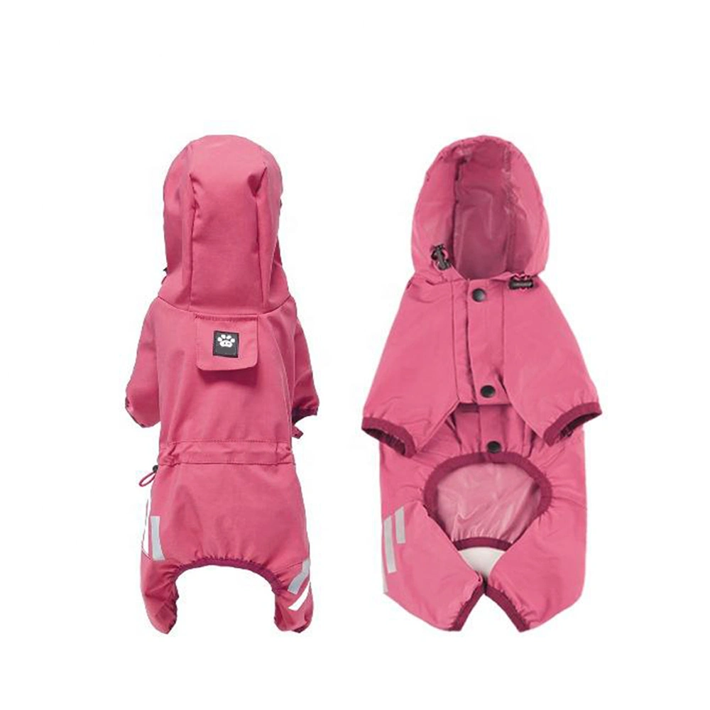 Eco moda cachorro impermeável Jaqueta Casaco de chuva Pet Dog Roupas Raincoat respirável roupas Pet exterior com o Capô