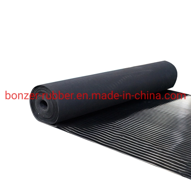 Non-Slip Wide/Broad Ribbed Rubber Matting Sheet