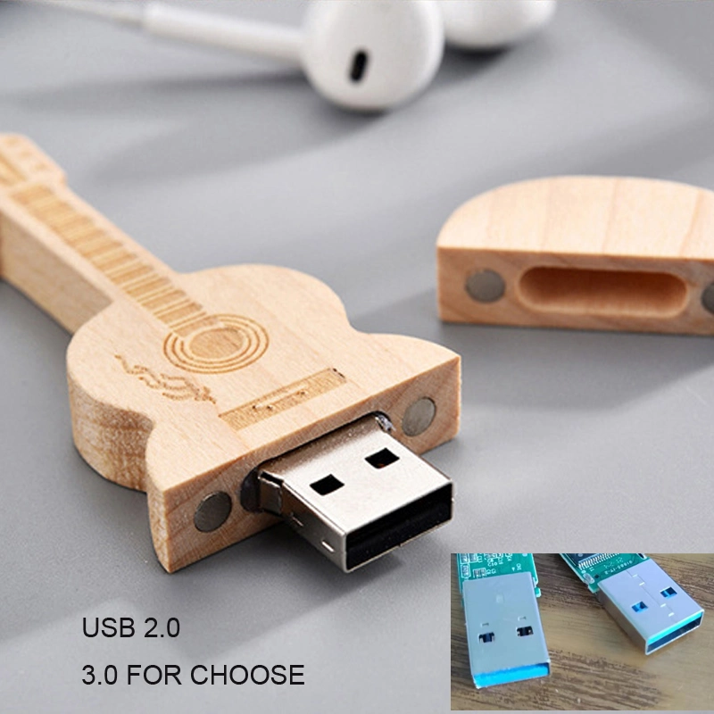 High Speed Wooden Guitar USB 3.0 Flash Drive 32GB Gift USB Drive