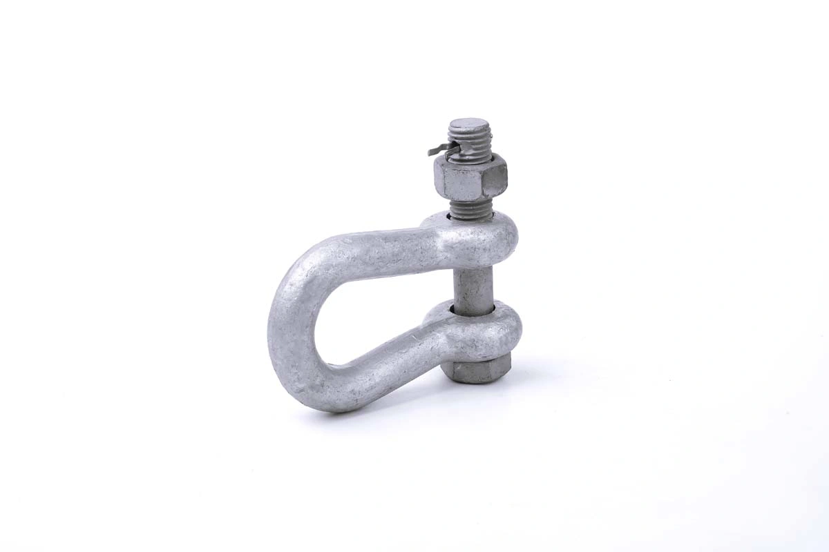 Galvanized Anchor Shackle for Pole Line Hardware, Ring Bow Shackle, Shackle D