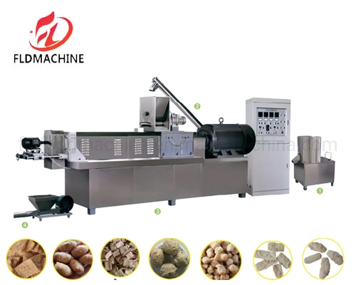 Mini Soybean Textured Vegetarian Soya Chunk Extrusion Soy Meat Protein Concentrate Making Machines