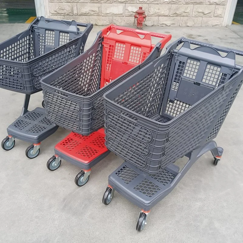 New Plastic Shopping Carts Wholesale Trolleys for Supermarkets