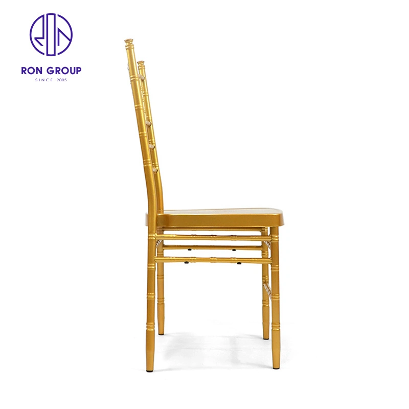 Popular Design Outdoor Furniture Steel Glod Wedding Chair Dining Seat Hotel Restaurant