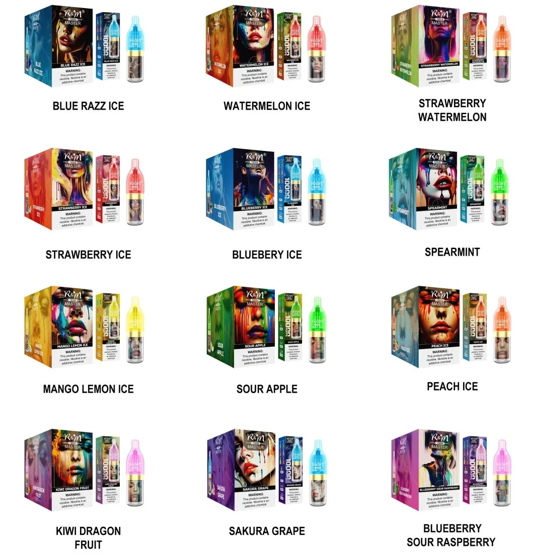 R&M Master 10000 Puffs Wholesale/Supplier E Cigarette Disposable/Chargeable Vape OEM Available