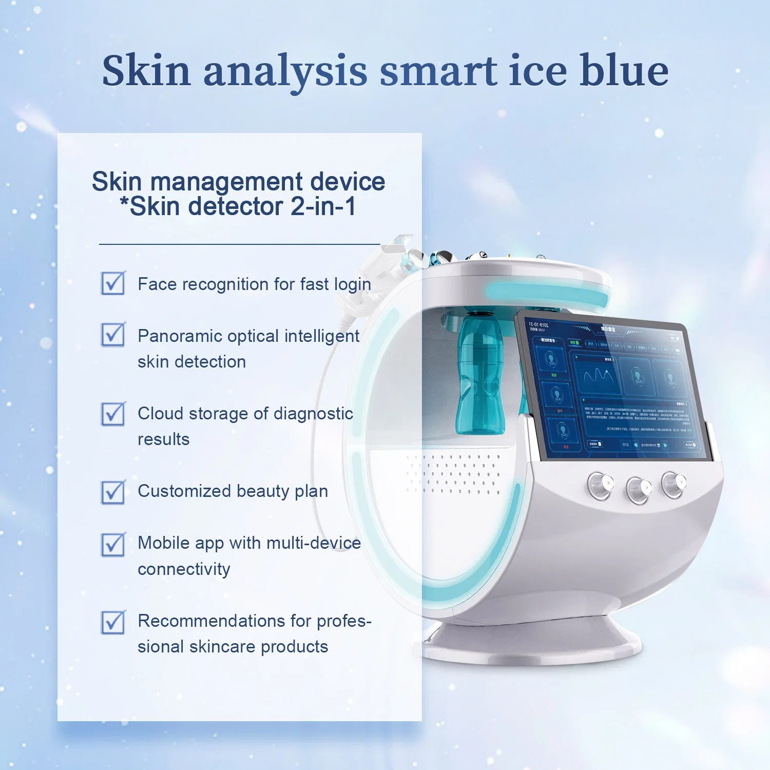 Smart Ice Blue Hydra Beauty Facial Machine