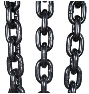 Heavy Duty 10mm 12mm 13mm Welded Steel Black Silver Load Chain G80 with Hook