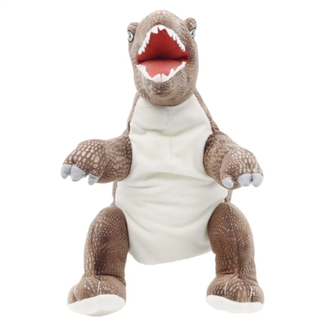 Wholesale/Supplier Dino Plush Doll Toys Kids Soft Stuffed Brown 25cm Hand Puppets Animal Dragon Lifelike Dinosaur Spinosaurus in Jurassic Period Puppet