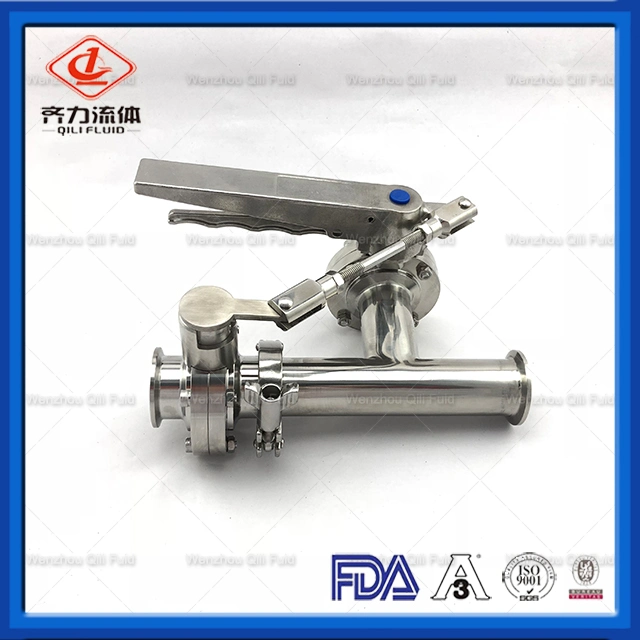 Stainless Steel Hand Operated Equal Tee Butterfly Valve