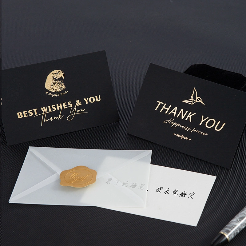 Valentine&prime; S Day Warm Carton Packaging China Invitation Card Black Jl-6025