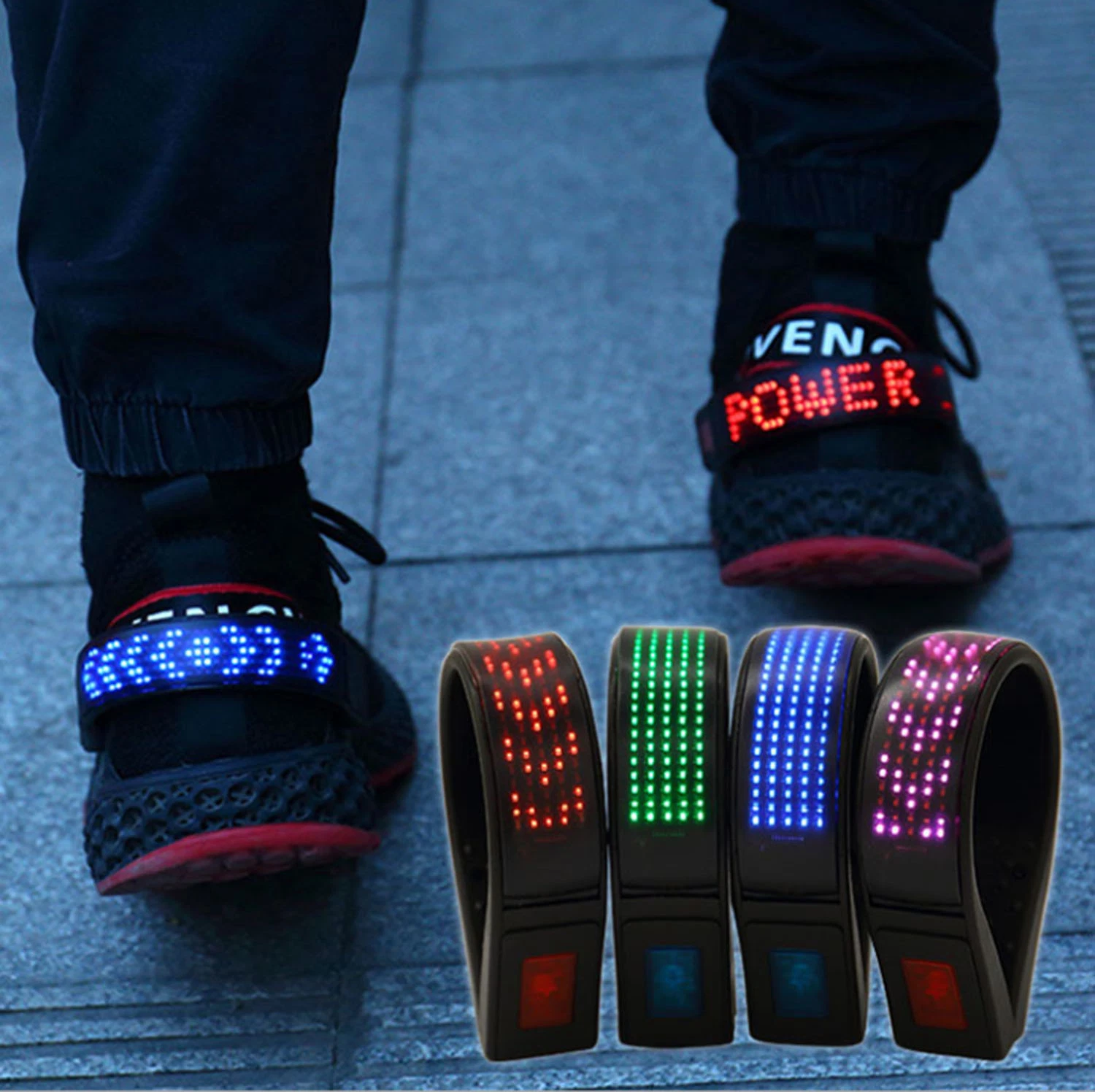 Zapatos LED Clip Lights carga USB para el equipo de running nocturno