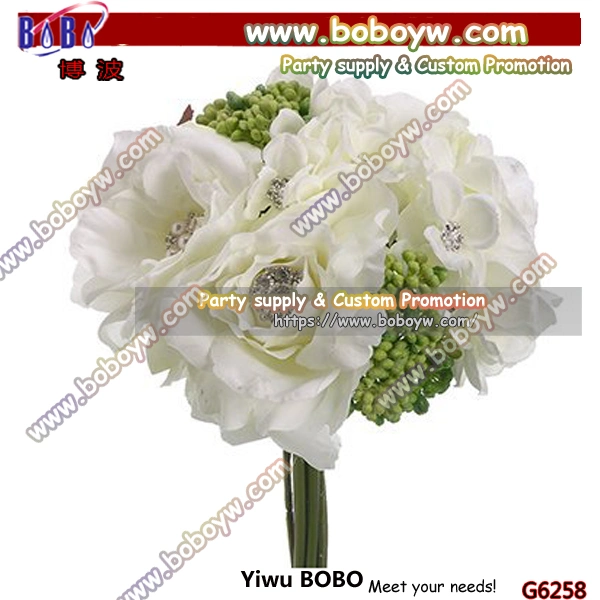 Artificial Flowers Bouquet for Home Decoration Wedding Ornament Silk Holiday Decoration (G6254)